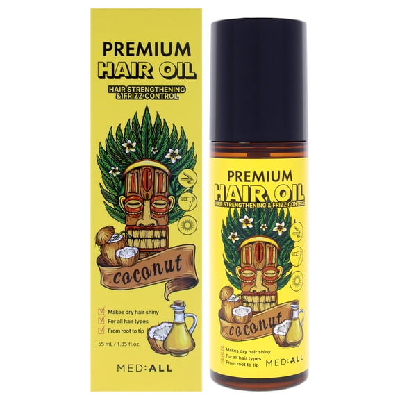Premium Coconut Oil Hair Serum by Med:All for Women - 1.85 oz Serum