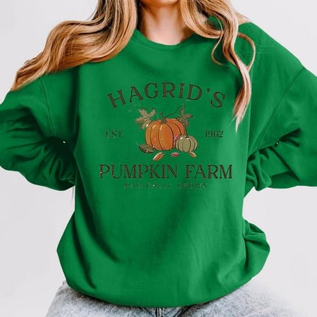 MKLEKYY Pull Grand-Père Mode pour Dames Imprimé Manches Longues Col Rond Pull