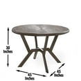 thumbnail image 4 of Steve Silver Alamo Industrial Wood and Nail Head 30" Height Round Indoor Dining Table, Gray, 4 of 6