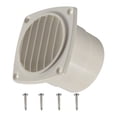 thumbnail image 4 of BAOSITY 7.3cm RV Slotted Louvered Hose Vent Replace Parts Simple Installation Accessory with Mounting Screws Marine Air Vent Cover White, 4 of 8