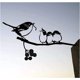 thumbnail image 1 of Silueta de acero de pájaro de metal, decoración de pájaros de rama (pájaros de alimentación C), figura de pájaro, decoración de árbol de arte para jardín, patio, decoraciones al aire libre, 1 of 5