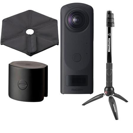 Wiskunde Oprecht overschot Theta Z1 51GB 360 Degree Spherical Panorama Camera Bundle with Manfrotto VR  Kit with Pixi Evo Mini Tripod, Stand Weight, Lens Protector - Walmart.com