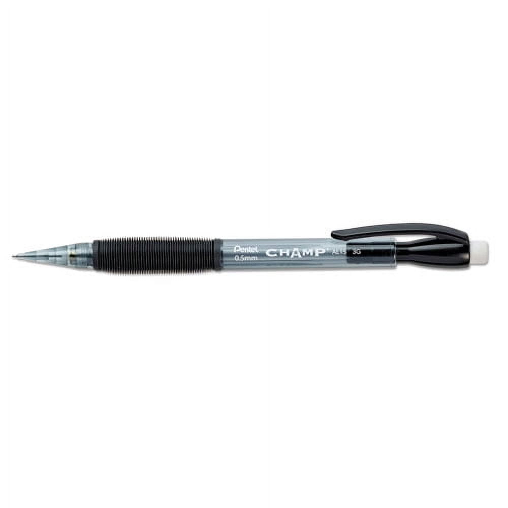 "Champ Mechanical Pencil, 0.5 Mm, Hb (#2.5), Black Lead, Translucent Black Barrel, 24/pack | Bundle of 10 Packs"