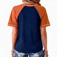 thumbnail image 4 of VXARARL Womens Short Sleeve V Neck Halloween T Shirts Pumpkin Shirts Why Yes Actually I Can Drive A Stick Graphic Autumn Tee Tops Ghost Pumpkin T Shirts Navy L, 4 of 4