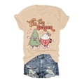 thumbnail image 1 of TSADFHJI Hauts de Yoga pour Femmes Manches Courtes T-Shirt Décontracté Col Rond / Manches Courtes pour Confort & Style TG Beige, 1 of 2