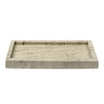 thumbnail image 4 of happimess Luxe Stone 12" x 6" Classic Minimalist Rectangular Marble Bathroom Countertop Tray, Travertine, TRY4001A, 4 of 5
