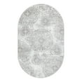 thumbnail image 2 of Unique Loom Sofia Collection Area Rug - Grand (5' 3" x 8' Oval Light Gray/Ivory), 2 of 6