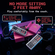 Old Arcade Retro Classic Game Console, Nostalgia Gaming System with Controllers