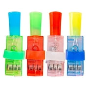 LED Finger Lights Projection Party Favors | 8 Pack Multicolor Luminous Strap-On Mini Flashlights | 12 Hour Battery Life | Rubber Straps for Secure Fit | Great for Events, Camping, Night Activities