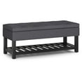 thumbnail image 1 of Trent Home 44" Transitional Rectangle Ottoman Bench in Gray Linen Look Fabric, 1 of 8