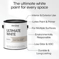 thumbnail image 3 of Evolve Ultimate Latex White Paint & Primer with Eggshell Finish, Interior/Exterior, 1 Gallon, 3 of 8