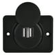 thumbnail image 1 of Zócalo dual del puerto USB, 3.1A Enchufe dual del cargador del puerto USB del ABS negro del coche 12V LED a prueba de agua, 1 of 5