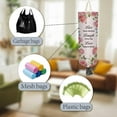 thumbnail image 4 of 2Pcs Cloth Plastic Bag Holder Rose Theme 4 Adhesive Hook Grocery Pull Rope Free Adjustment Reusable Organizer Washable Wall Mount Hanging Storage Dispenser, 4 of 9