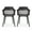 Black, variant on Noble House Azalea Plastic Patio Dining Arm Chair in Black (Set of 2)