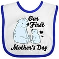 thumbnail image 3 of Inktastic Our First Mothers Day with Polar Bears Boys or Girls Baby Bib, 3 of 4