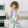 thumbnail image 4 of Pioneer Flower Floral Print Pattern Kids Aprons for Girls and Boys,Adjustable Neck Strap Toddler Aprons for Kids Cooking Baking, 4 of 7