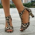 thumbnail image 2 of Oyedens Women's Dress High Heels Sandals Fashion Leopard Peep Toe Kitten Heels Shoes Dressy Pump, 2 of 5