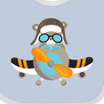 thumbnail image 4 of Inktastic Aviator Bear, Pilot Bear, Airplane, Cute Bear Boys or Girls Baby Bib, 4 of 4