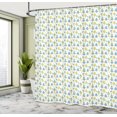 thumbnail image 5 of Ambesonne Christmas Shower Curtain, Trees and Presents, 69"Wx84"L, Sky Blue Yellow Green, 5 of 5