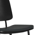 thumbnail image 6 of Hayley Dining Chairs (Set of 2) - Black Faux Leather &amp; Wood, Mid-Century Modern Design, Ergonomic, for Dining Room or Home Office, 20.9"W x 32.3"H, 6 of 7