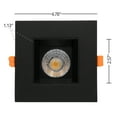thumbnail image 6 of Maxxima 4 in. Slim Square Recessed Anti-Glare LED Downlight, Black, Canless IC Rated, 1050 Lumens, 5 CCT 2700K-5000K, 6 of 10