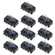 10pcs 10A Medium Microswitch Micro Limit Switch with Large Current (Black)