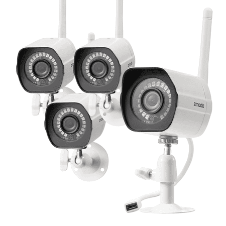 Zmodo 1080p Full HD Outdoor Wireless Security Camera System, 4 Pack Smart Home