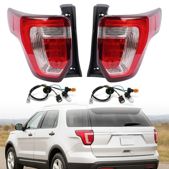 For Ford Explorer 2016 2017 2018 2019 LED Tail Light Rear Brake Lamp W/Bulb L R