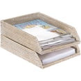 thumbnail image 2 of Kouboo La Jolla Stackable Letter Tray For Papers, Magazines, Holder File Tray Organizer For Desk Magazine Office Paper Organizer And Storage, White Wash, 2 of 3