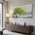 thumbnail image 5 of Golden/Green/Blue Tree of Life Paintings - Large Canvas Print Wall Art for Living Room, Bedroom, Office Decorations, Landscape Artworks with Framed, 60"X30", 5 of 7