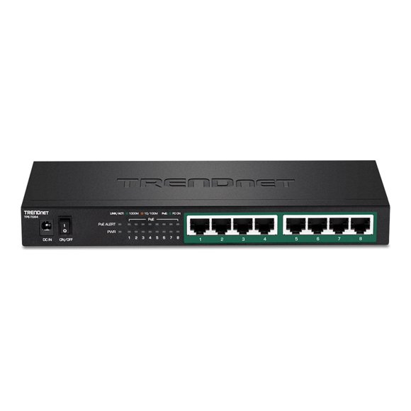 TRENDnet TPE TG84 - Switch - 8 x 10/100/1000 (PoE+) - desktop, wall-mountable - PoE+ (120 W)