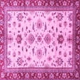 thumbnail image 1 of Ahgly Company Indoor Square Oriental Pink Traditional Area Rugs, 7' Square, 1 of 4