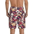 thumbnail image 5 of Cauagu Skull record artist Print Pajama Bottoms for Men Sleep Pajama Shorts Elastic Waistband Sleep Pajama Short Men's PJ Shorts -3X-Large, 5 of 6