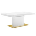 thumbnail image 2 of Modway Vector Expandable Dining Table in White Gold, 2 of 10