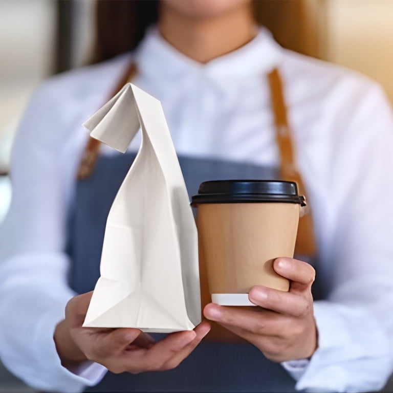 BagDream White Paper Lunch Bags, 5x2.95x9.45", 100 Count photo 2