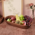thumbnail image 4 of Wooden Dough Bowl – Handmade Decorative Bowls for Home Decor, Bathroom, Kitchen Counter & More - Acacia Wood Large Dough Bowl Fits Cosmetics, Keys & Other Knick Knacks – Great Boho Home Decorations, 4 of 9