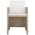 thumbnail image 3 of vidaXL 5 Piece Outdoor Dining Set with Cushions Poly Rattan Beige, 3 of 5