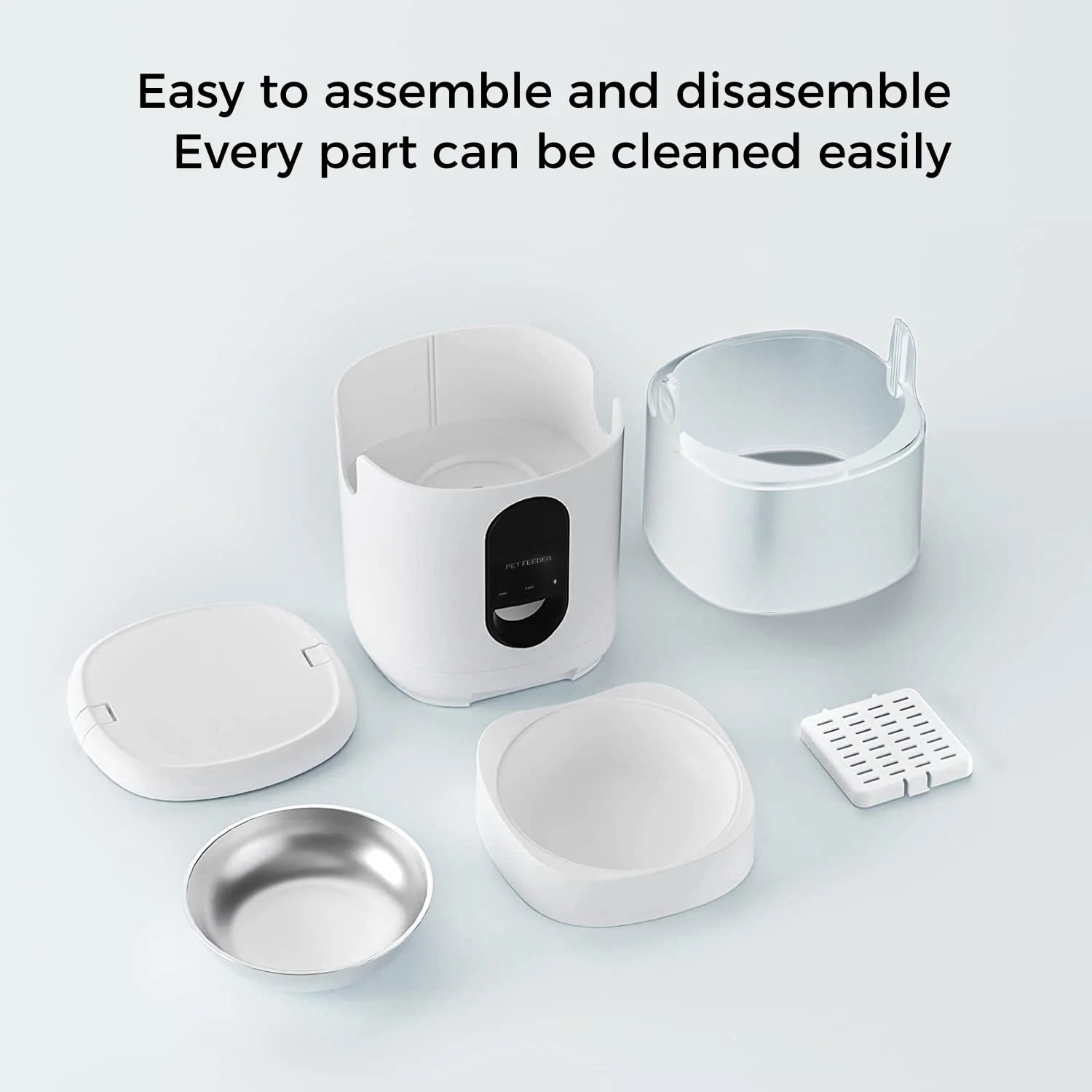 eco4life WiFi Smart Pet Feeder (6L) with Stainless Steel Food Bowl