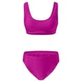 thumbnail image 7 of Two Piece Swimsuit for Women Neck Bikini Crop Top High Cut Womens Bathing Suits Sporty High Waisted Swimwear, 7 of 7