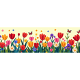 thumbnail image 4 of Colorful Floral Springtime Banner Backdrop Background, Party Decorations with Butterflies, Ideal for Garden Parties Spring Celebrations Photography Props and Outdoor Gatherings, 4 of 4