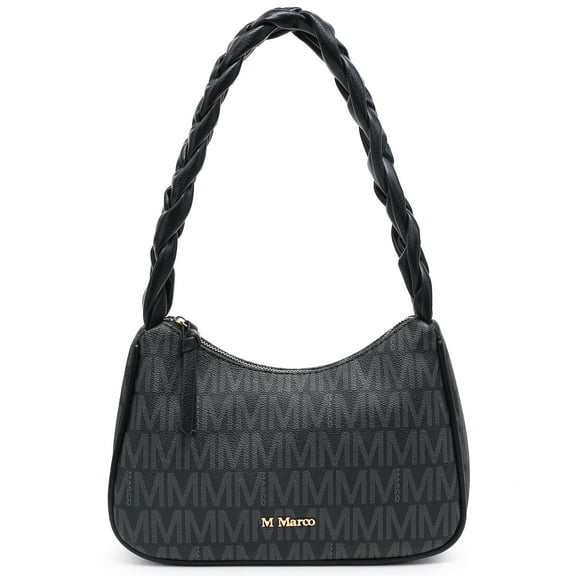 Braided Handle Tote Bag for Women - Medium Shoulder Bag with Textured Finish & Secure Zipper​, Lightweight Zipper Hobo Purse​
