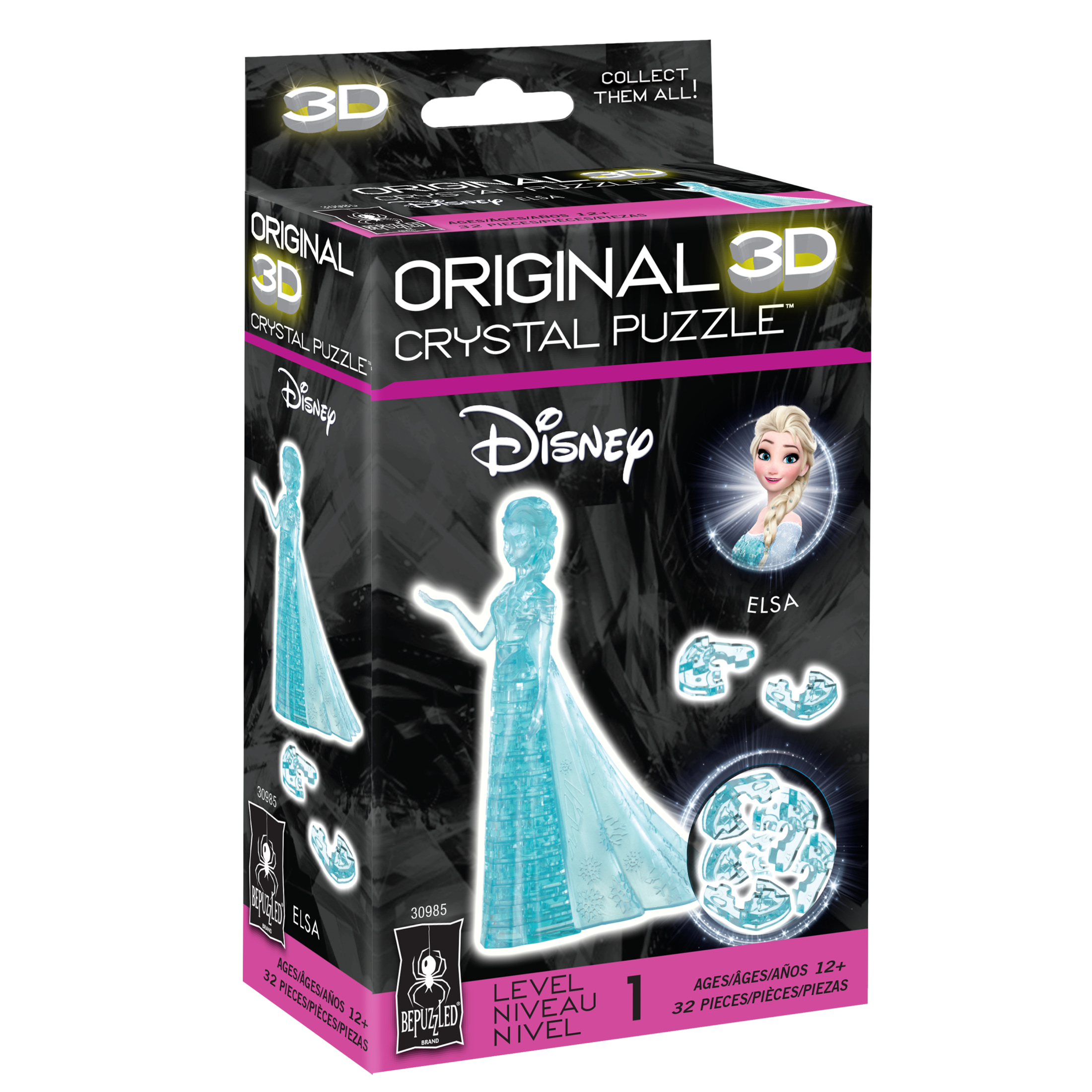 Disney Elsa Original 3D Crystal Puzzle from BePuzzled, Ages 12 and Up - image 5 of 5
