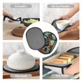 thumbnail image 7 of Pofeuu Skeleton Chef BBQ Scene Print Silicone Pot Mat Mitten With Hanging Loop Heat Resistant Oven Mitts Non-Slip Bbq Baking Smoking Potholders, 7 of 7