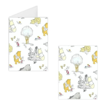 Pooh Bear Cards and Envelopes Greeting Cards with Envelopes Blank Note Cards and Envelopes Cartoon Designs for All Occasions Blank Greeting Cards, Note Cards