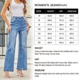 thumbnail image 5 of Wide Leg Pants Women High Waist Casual Denim Pants Jeans, 5 of 5