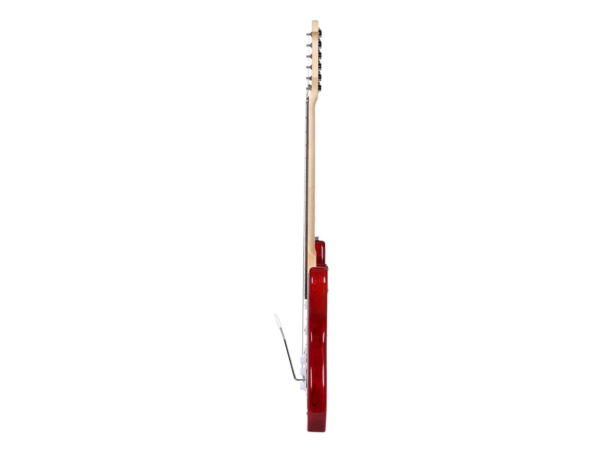 Monoprice Cali DLX Plus Solid Ash Electric Guitar - Cherry Burst, With Gig Bag, Ash Body, Maple Neck, Professionally Set-up in the US - Indio Series
