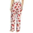 thumbnail image 3 of Uemuo Watermelon Pattern Women's Wide Leg Palazzo Lounge Pants with Pockets Light Weight Loose Comfy Casual Pajama Pants-Small, 3 of 9