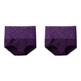 thumbnail image 1 of (Lot de 2) 2025 Culottes Unies pour Femmes Culottes de Randonnée pour Femmes Culottes Taille Haute Respirantes en Coton Culottes pour Femmes Satin Télécommande, 1 of 4