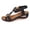 Black, variant on Rokment Women's Orthopedic Wedge Dressy Sandals with Arch Support Comfortable Platform Walking Summer Shoes Fashion Casual Metal Buckles Mules Slingback Mid Heels Dress Footwear Black Size 6