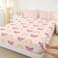 thumbnail image 3 of Manfei Lovely Axolotl Full Size Sheets,Cartoon Animal Bed Sheets,Colorful Boho Rainbow Sheet Sets For Girls,Ultra Soft Home Decor,4-Piece, 3 of 7